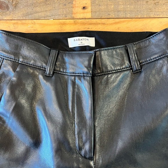 Aritzia Shirley Vegan Leather Pant Black 0 - Picture 3 of 10
